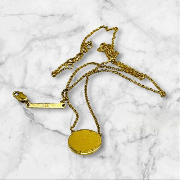 Rare Signed Kendra Scott .925 Sterling Silver Necklace Gold Vermeil 18" - Picture 5 of 5